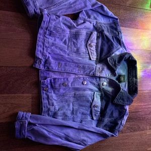 Wild Fable Colorblock Jean Cropped Jacket